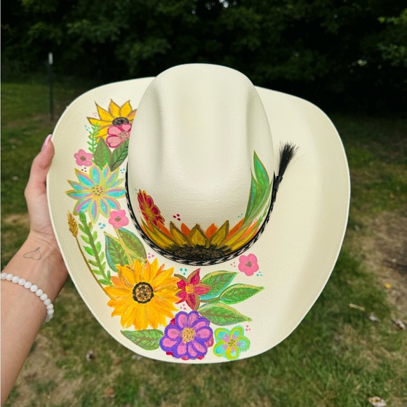Hand painted cowboy hat main image 4